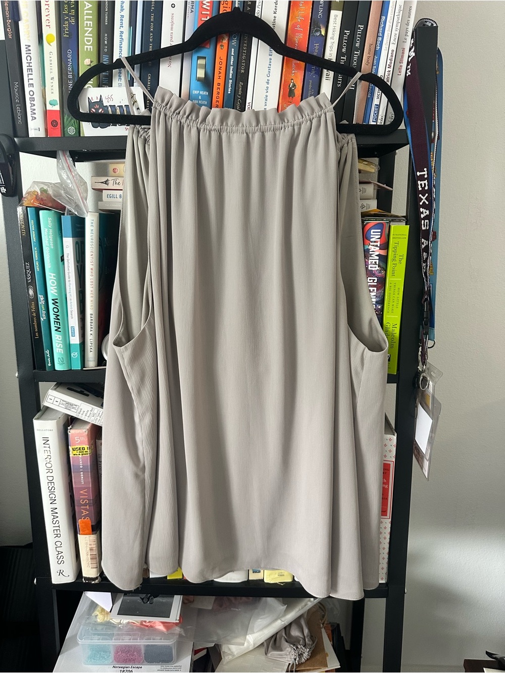 Halter neck Blouse in Light Taupe